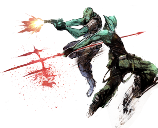 Man green suit gun aiming - a green suit free wallpaper