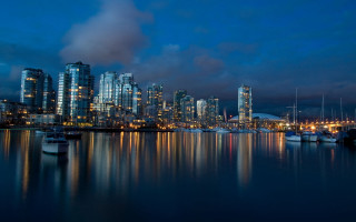 Vancouver night cityscape bridge ferris - vancouver school free wallpaper