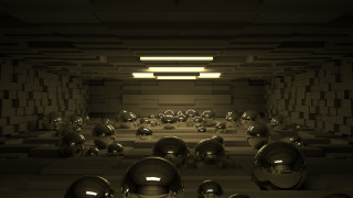 Shiny silver balls mirrors light - shiny free wallpaper