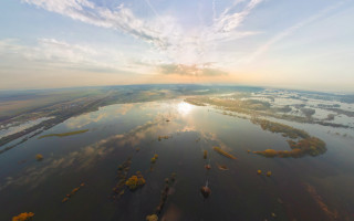 Lake trees sun clouds tilt - hudson river school free wallpaper