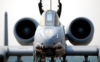 Fighter jet shark face exhaust - intimidating free wallpaper