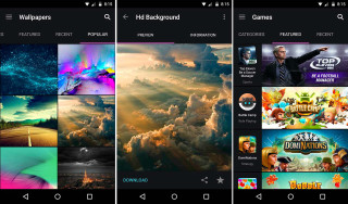 Three screens different images cell - aestheticism free wallpaper for desktop