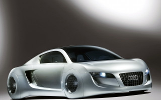 White car black top light - a gray background behind free wallpaper