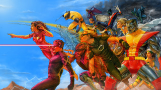 Cartoon group sky clouds red - alex ross free wallpaper