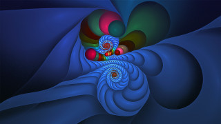 Blue red spiral geometric abstract - a spiral design free wallpaper