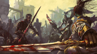 Battle armor group swords spear - a battle free wallpaper