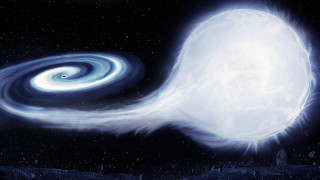 White disk blue spiral space - sun free wallpaper for desktop