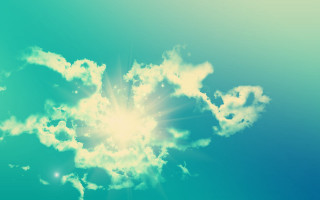 Bright blue sky sun plane - a sun free wallpaper for desktop