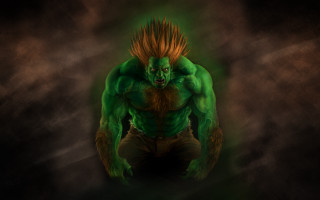 Man green suit red mohawk - weird free wallpaper