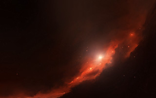 Red black sky bright light 2 - nebula free wallpaper