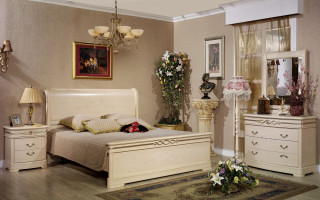 Bedroom bed dresser mirror chandelier - dresser free wallpaper