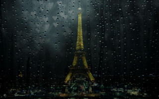 Eiffel tower rainy window impressionism - didier mouron free wallpaper