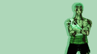 Green haired muscular man holding - a green object free wallpaper