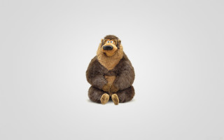 Stuffed monkey white background lowbrow - free bird wallpaper