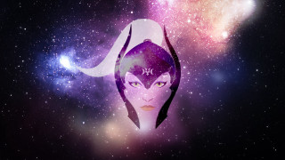 Cosmic woman horned star space - cosmic free wallpaper for desktop