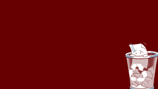 Ice glass straw red background - a straw free wallpaper