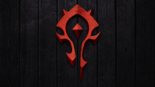 Red logo wooden wall black 4 - a red logo free wallpaper