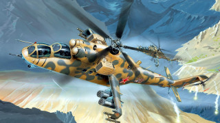 Helicopter mountain range airbrush beach - over a mountain range free wallpaper