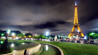 Eiffel tower night cityscape park - the eiffel tower free wallpaper