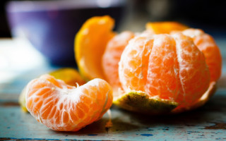 Peeled orange table bowl fruit - the table free wallpaper for desktop