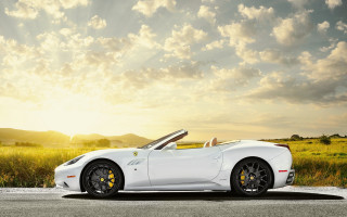 White sports car cloudy sunset - the cloud free wallpaper for desktop