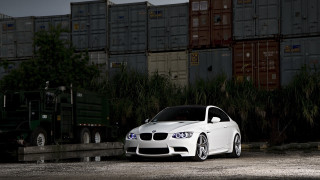 White car truck container 3d - a truck free wallpaper