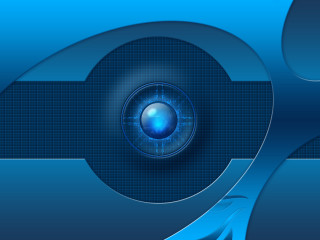 Blue abstract circular design geometric - center piece free wallpaper