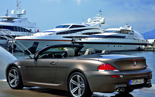 Silver convertible car harbor boats - convertible free wallpaper