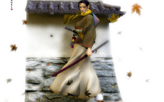 Woman sword leaf autumn japanese - unreal engine free wallpaper for desktop