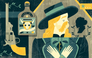 Woman hat gun alcohol cat - a cat and a dog free wallpaper