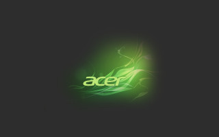 Green abstract logo black background - a green swirl free wallpaper