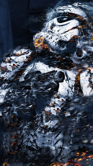 Large metal statue flames face - flame free wallpaper for mobile