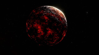 Red planet stars space art - the surface free wallpaper