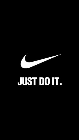 Nike just do it black 4 - letterism free wallpaper for mobile