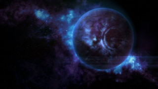 Large blue planet space stars - mass effect free wallpaper for desktop