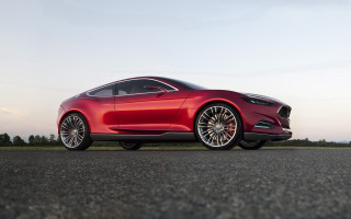 Red sports car evening sunshine - the sun free wallpaper