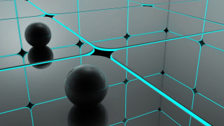 Sphere cube pattern reflection raytraced - a reflection of it free wallpaper