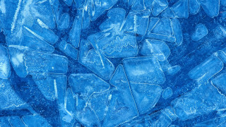 Ice cubes water droplets blue - crystal cubism free wallpaper