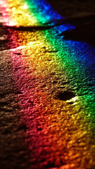 Rainbow colored street dark background 2 - evariste vital luminai free wallpaper for mobile