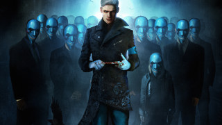 Man glowing blue skeleton suit - his head free wallpaper for desktop