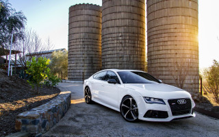 White car silo sky 3d - a white car free wallpaper