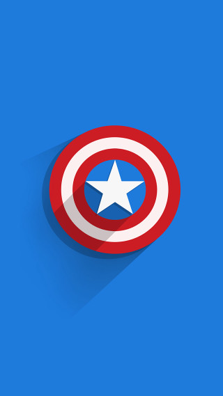 Captain america shield star side - marvel comic free wallpaper for mobile