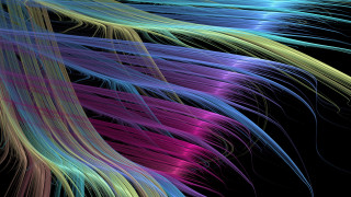 Colorful lines dark sky fluorescent - fluorescent color free wallpaper
