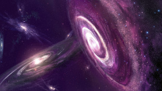 Purple black spiral stars galaxy - christopher balaskas free wallpaper