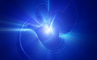 Blue abstract spiral hologram light - a blue abstract background free wallpaper for desktop