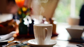 Coffee spoon fork napkin stilllife - a napkin free wallpaper