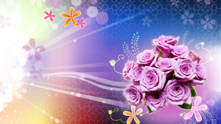 Pink roses butterflies flower border - border free wallpaper