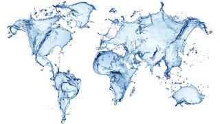 World map water splash blue - a world map free wallpaper
