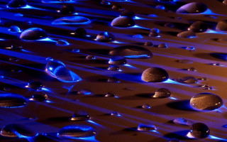 Water drops blue light holography - a surface free wallpaper
