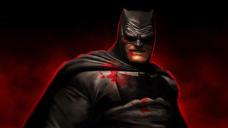 Batman blood splatter western comic - his face and chest free wallpaper